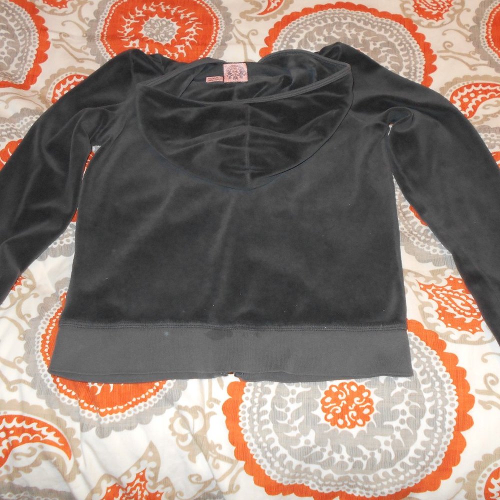 Juicy Couture Charcoal Gray Sweatshirt M Fit - Picture 8 of 15